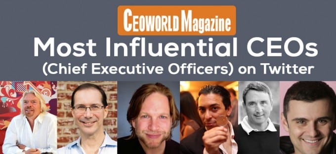 Most Influential Chief Executive Officers (CEOs) on Twitter