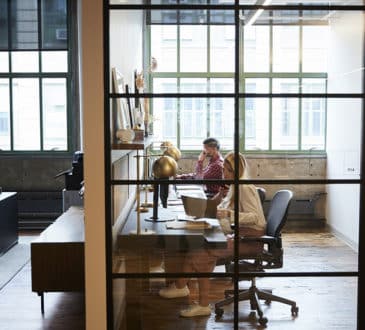 Business team working in an office