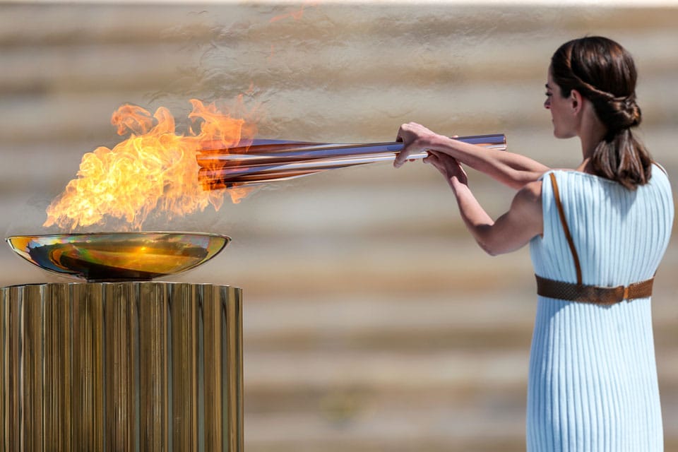 Olympic Flame handover ceremony