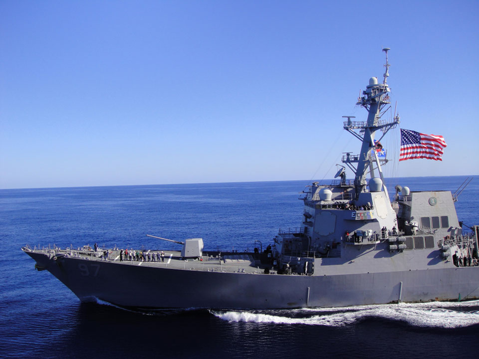 US Navy destroyer